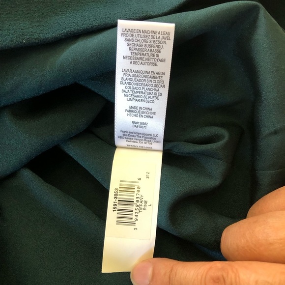 Dress the Population Tiffany Pine One-Shoulder Evening Midi Dress Size L - Picture 8 of 16